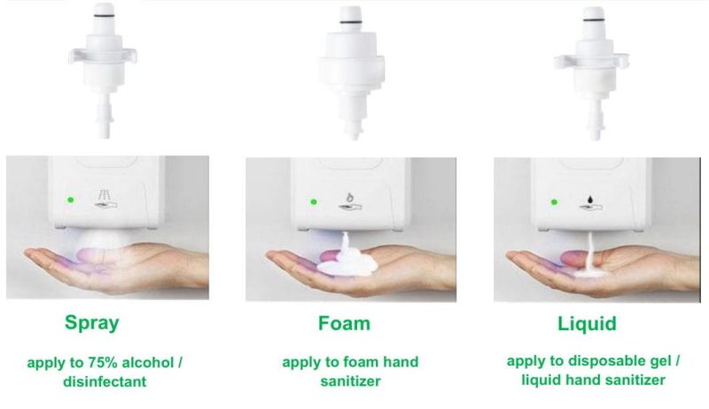 Supermarket 1000ml Gel and Foam Hand Sanitizer Dispenser Floor Stand