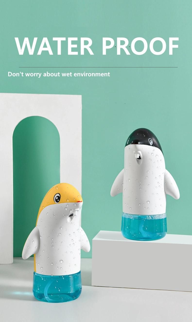 Creative Design Adorable Cute Penguin 300ml Touch Free Portable Foam Soap Dispenser for Bathroom Kitchen Touchless Automatic Sensor Dispenser