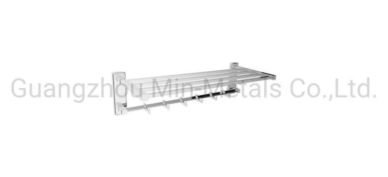 Stainless Steel High Quality Square Towel Rack (with hook) Mx-Tr05-101sh