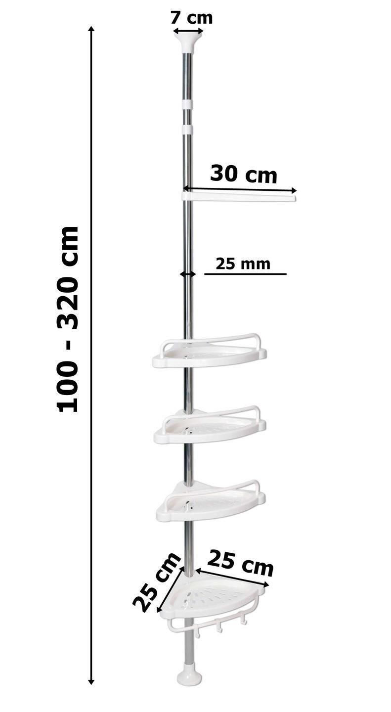 China Factory Bathroom Corner Telescopic Corner Shower Shelf