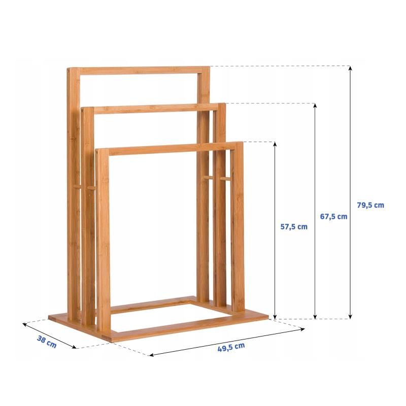 Factory 3-Tier Bamboo Bathroom Towel Holder Rack