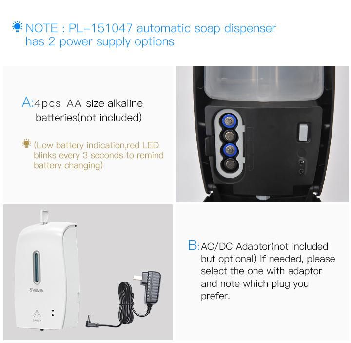 AA Battery Operated Soap Dispenser