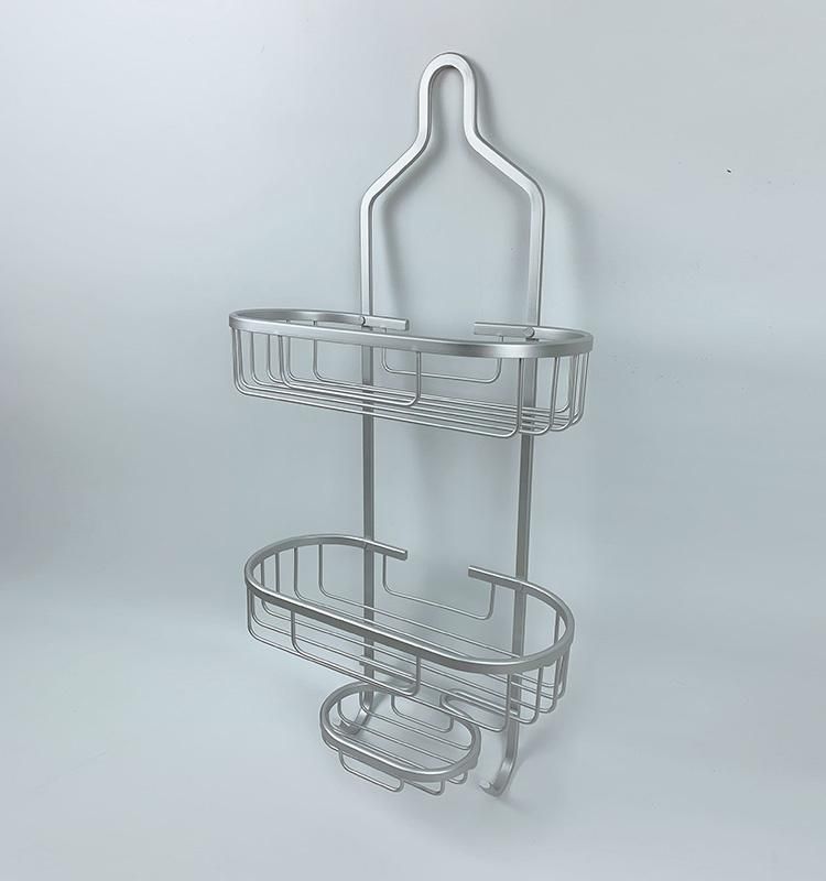 Metal Bath Storage Shelving Rack Aluminium Shower Caddy Bathroom Accessories