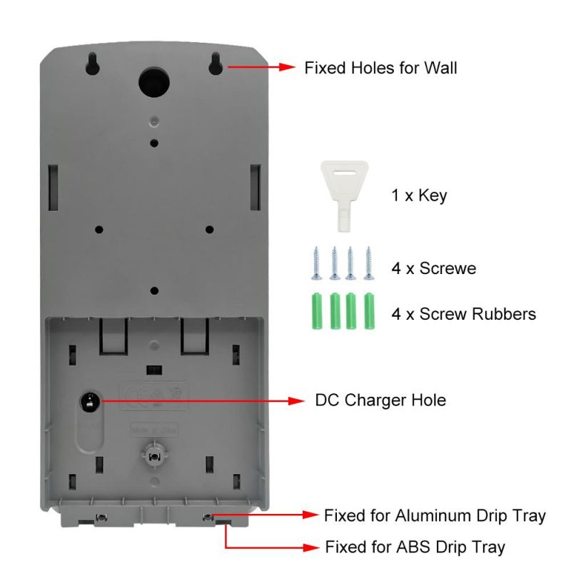 Wall Mount Spray Gel Hand Sanitizer Electric Dispenser