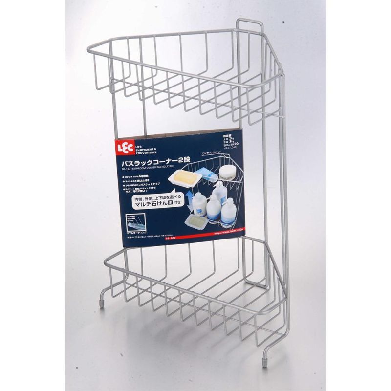 Kitchen and Bathroom Accessories Wall Corner Single Shelf Shower Caddy