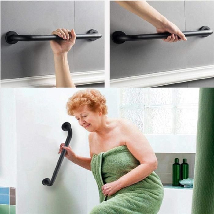 Safety Hand Rail Support SUS304 Straight Grab Bar Matte Black