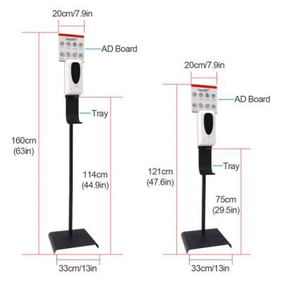 Metal Floor Stand Bracket for Touchless Liquid Automatic Soap Smart Hand Spray Disinfectant Sanitizer Dispenser