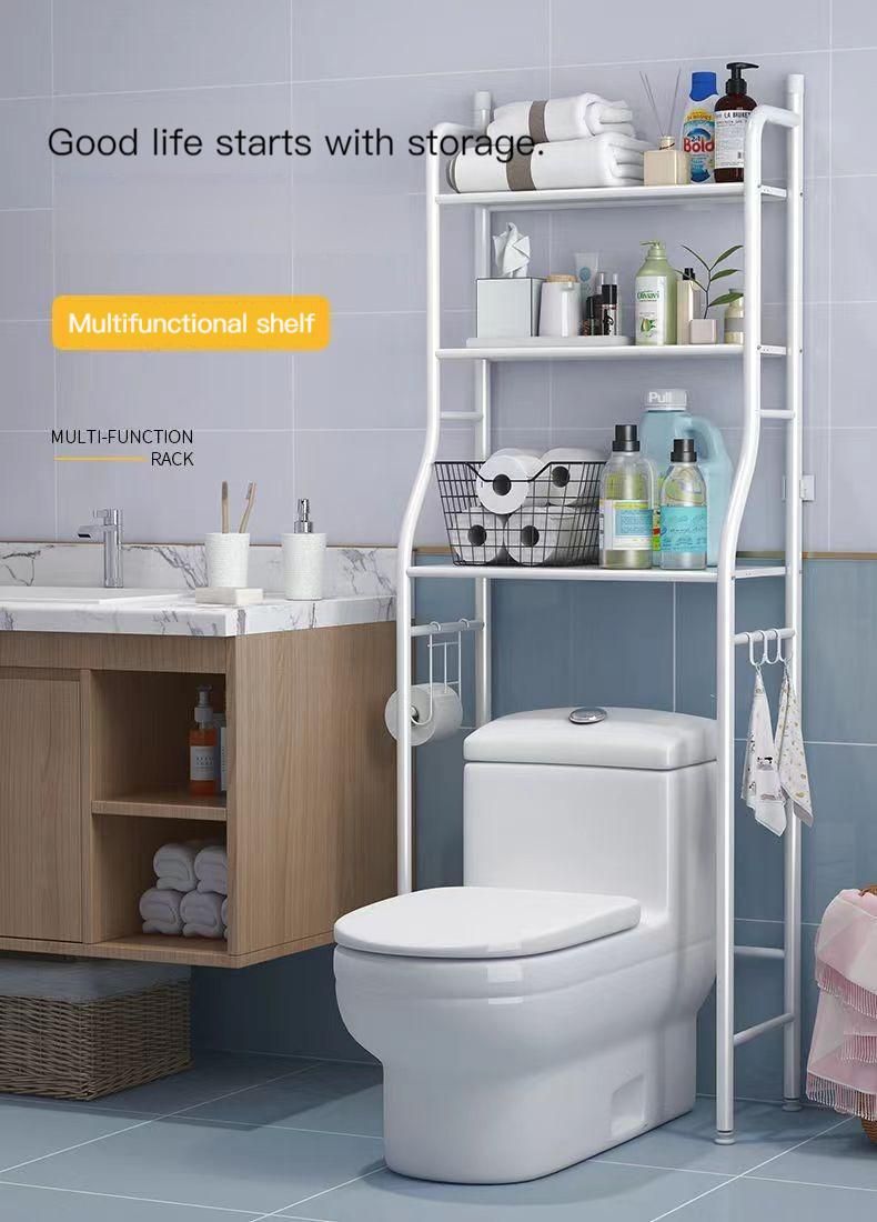 Toilet Washing Machine Rack Standing Corner Shelf for Bathroom