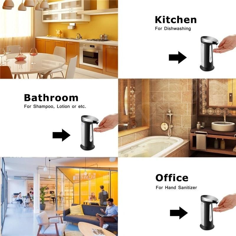 Home Office Bathroom Kitchen Soap Dispenser Automatic Desk Mount 400ml