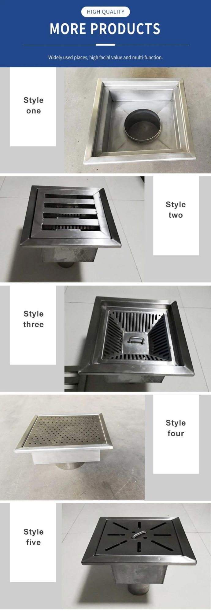 Fast Delivery Shower Floor Drain Concrete Floor Drain