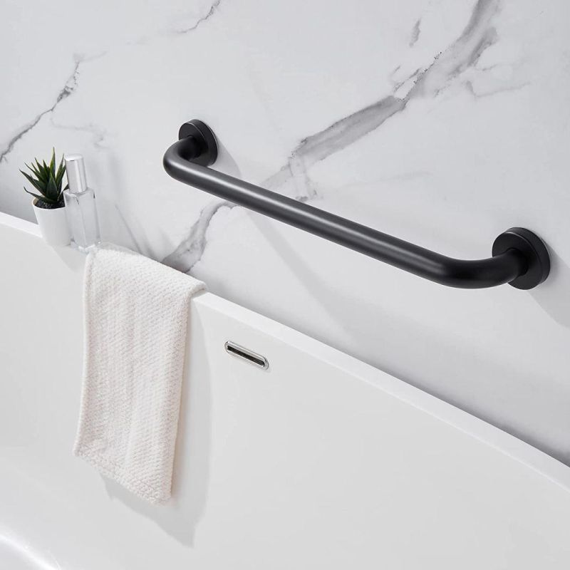 Bathroom Safety White Stainless Steel Straight Grab Bar