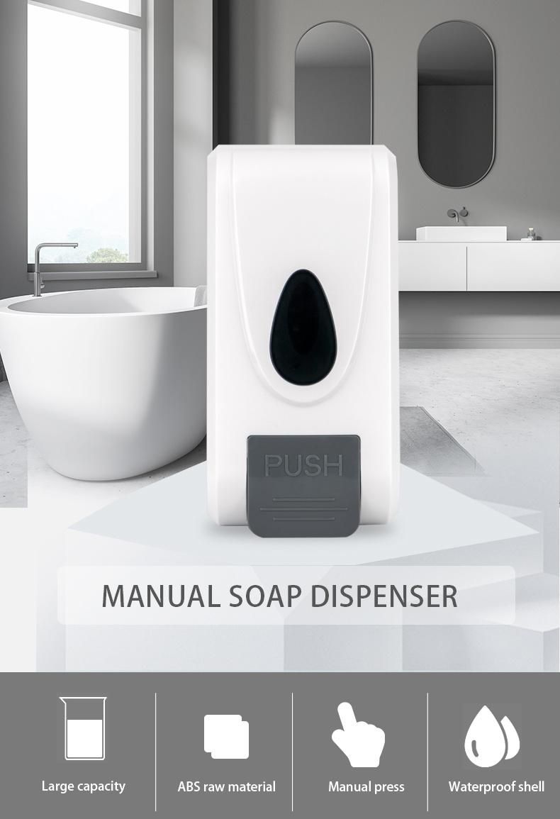 Saige 1000ml Wall Mounted Manual Soap Dispenser Plastic Hand Sanitizer Dispenser