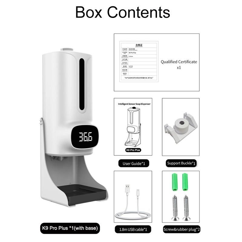 2021new Arrival K9 PRO Plus Soap Dispenser with 15 Language Spray Hand Sanitizer Dispenser