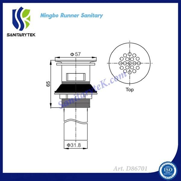 Matte Black Grid Strainer Drain Assembly for Bathroom Sink