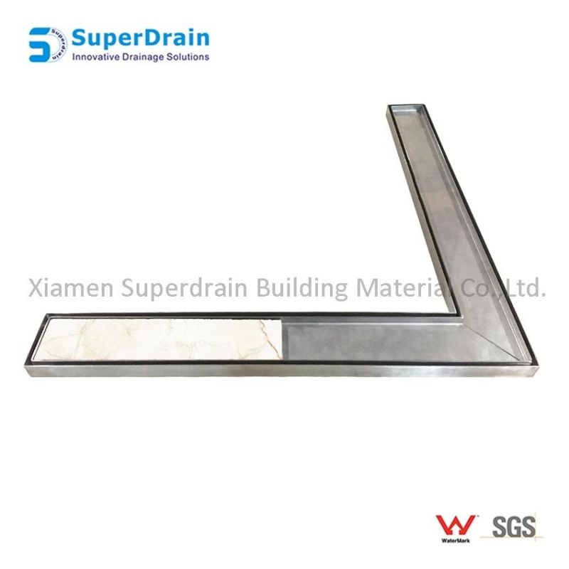 Factory Stainless Steel L-Shape Grill Grate Shower Floor Drain