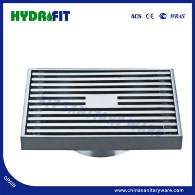 10*10cm Square Chromed Zinc Alloy Floor Shower Drain (FD3107)