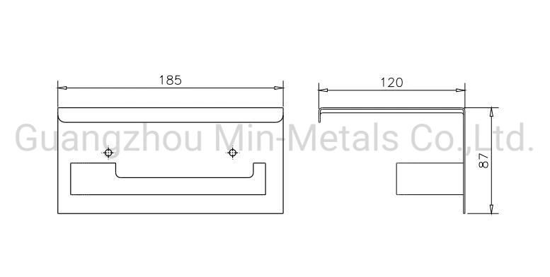 New Design Wall-Mounted Toilet Tissue Paper Holder with Shelf Mx-pH136