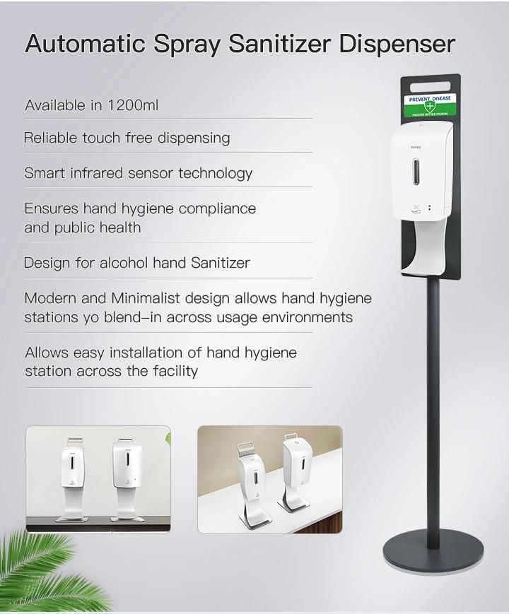 Touchless Sensor Spraying Hand Antibacterial Sanitizer Liquid Dispenser