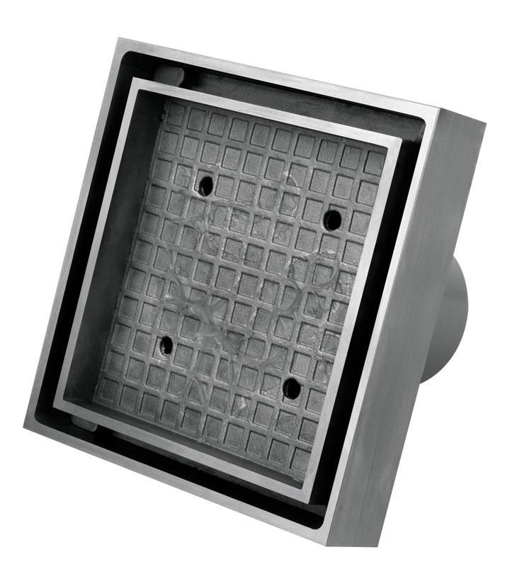 Invisible Concealed Hidden Anti Odor Stainless Steel Casting Tile Insert Bathroom Square Shower Floor Drain