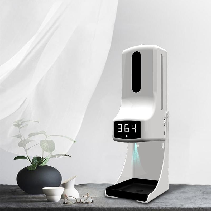 Wall Mounted Automatic Hand Soap Dispenser with Thermometer 2 in 1 Automatic Temperature Measurement