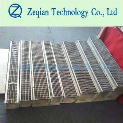 Precast Polymer U Shape Trench Drain with Steel Grating Cover