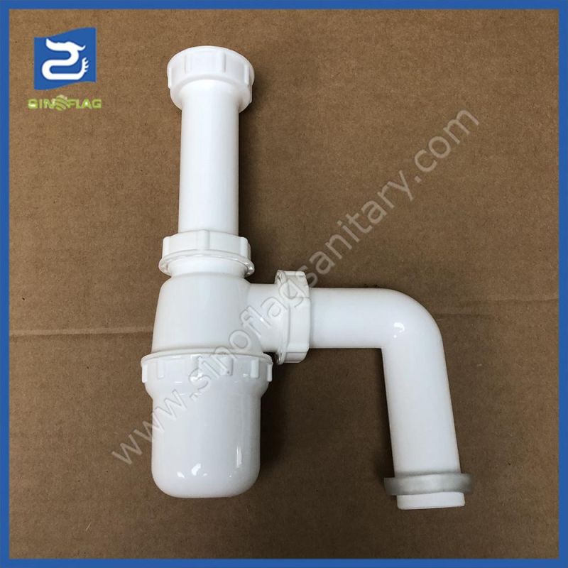 Single Basin PP Bottle Trap Plastic Sink Drainer PVC Sink Trap