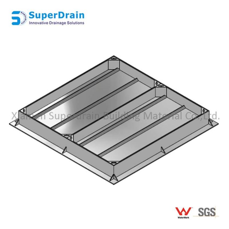 SUS 304/316 Customized Manhole Cover with Hinge and Lock, Water Tank Manhole Cover, Rectangular Manhole Cover