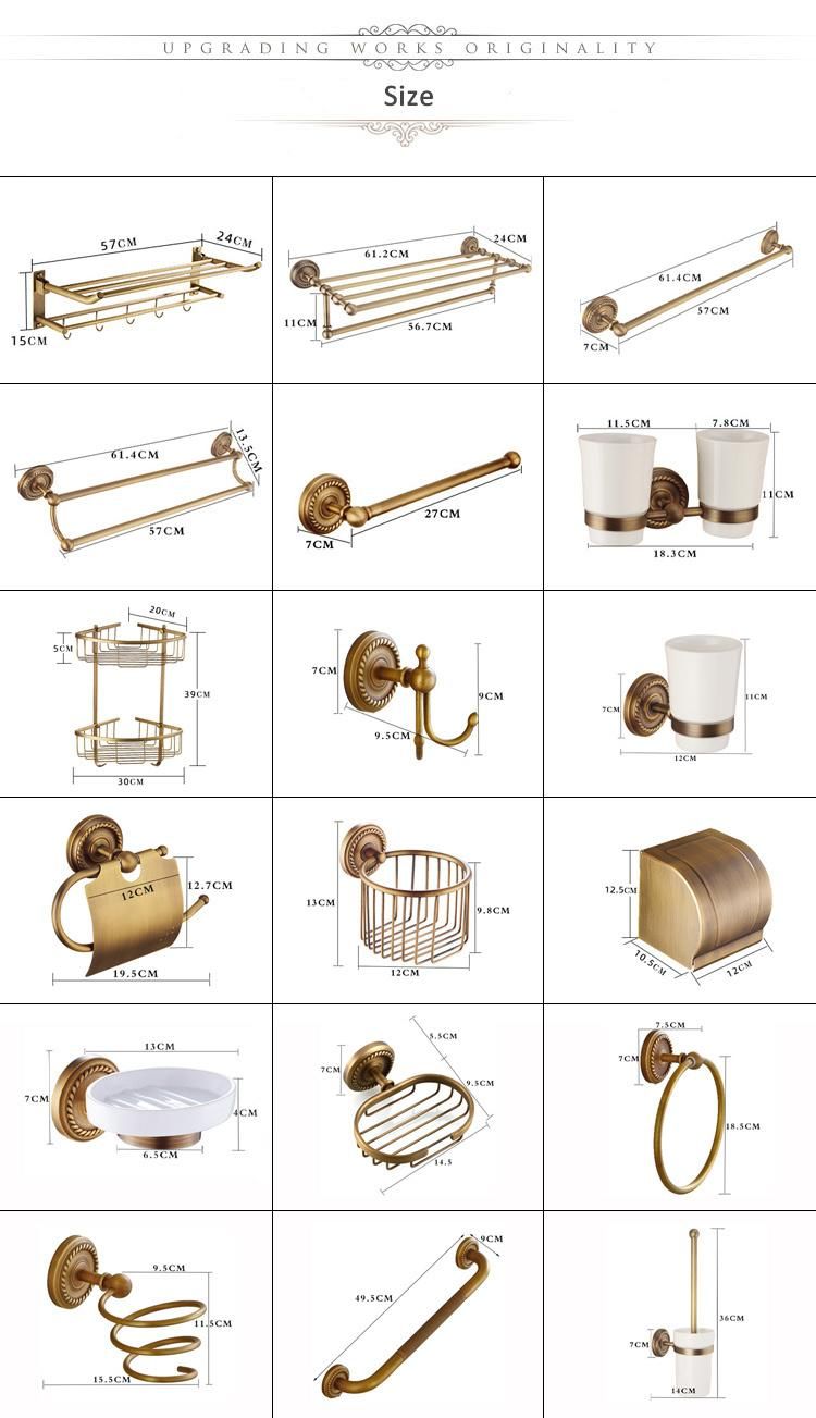 Oil Rubbed Bronze Metal Wall Mounted Whole Set Commercial Hotel Towel Rack