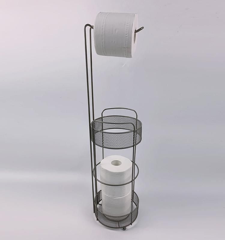 Industrial Metal Tissue Roll Holder Standing Modern Luxury Kitchen Toliet Paper Holder for Paper Towels