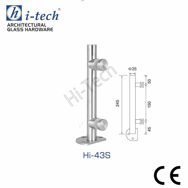 Hi-43c Glass Balustrade Hardware Stainless Steel Accessories Handrail Railing Post Guardrail Baluster Stair Fence