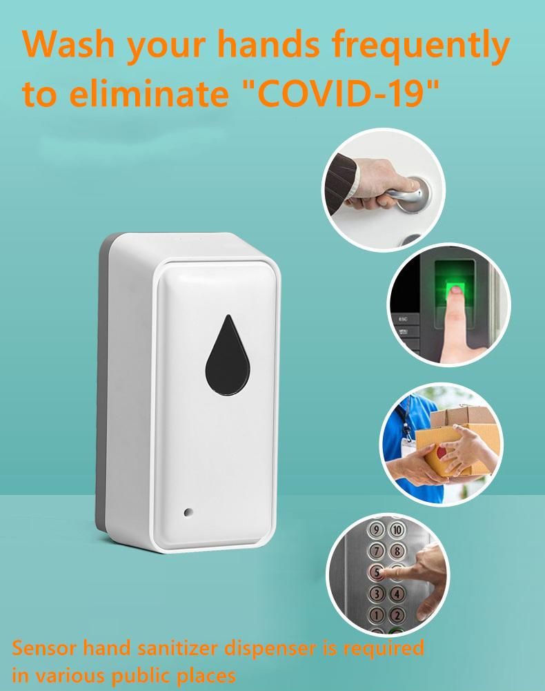 Auto Large Capacity Hands Free Sanitizer Liquid Electric Foam Smart Spray Alcohol Foam Gel Automatic Sensor Soap Dispenser Wall Mounted