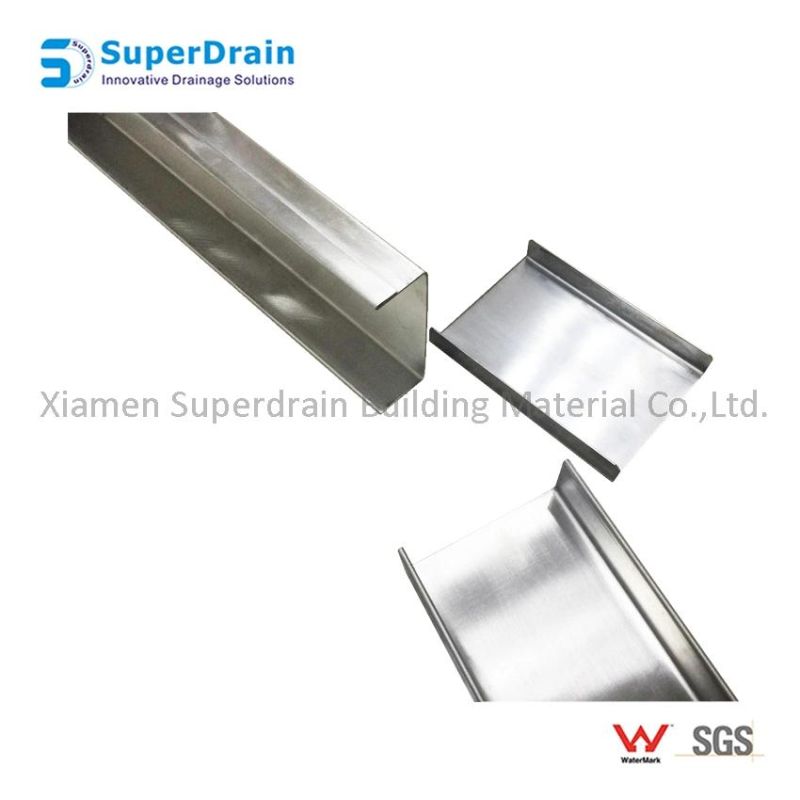 Watermark Certificated Ss Linear Shower Drainer with Wedge Wire Grate