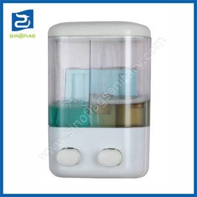 500ml*2 Bathroom Wall Mounted Plastic Hotel Hand Liquid Soap Dispenser Anti Virus