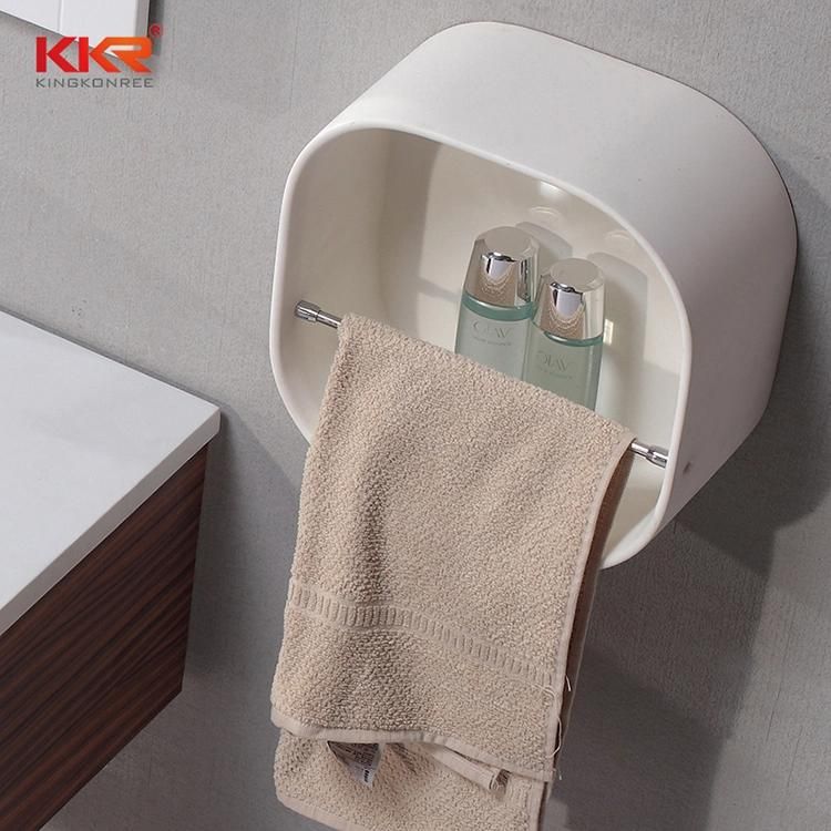 Kkr Bathroom Floating Shelves Wall Mounted Storage Shelf with Towel Holder for Bathroom Niche