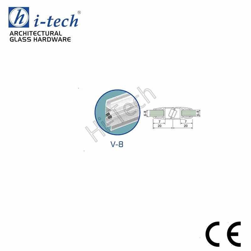 V-8 Transparent Magnetic Plastic Strips for Glass Door