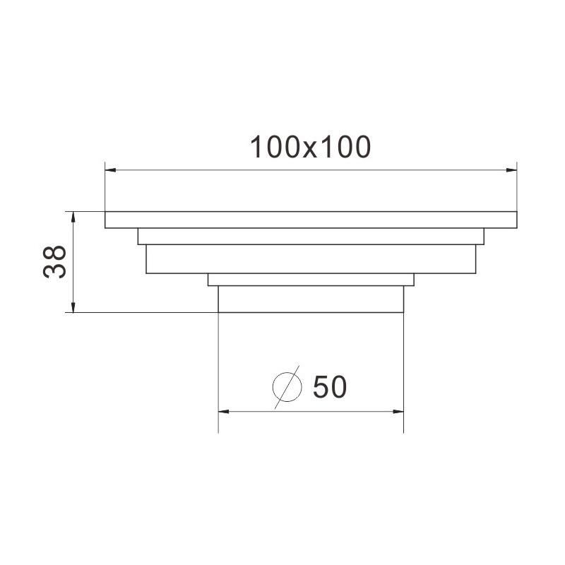 Bathroom Shower Concealed Square Anti-Odor Zinc Alloy Floor Drain