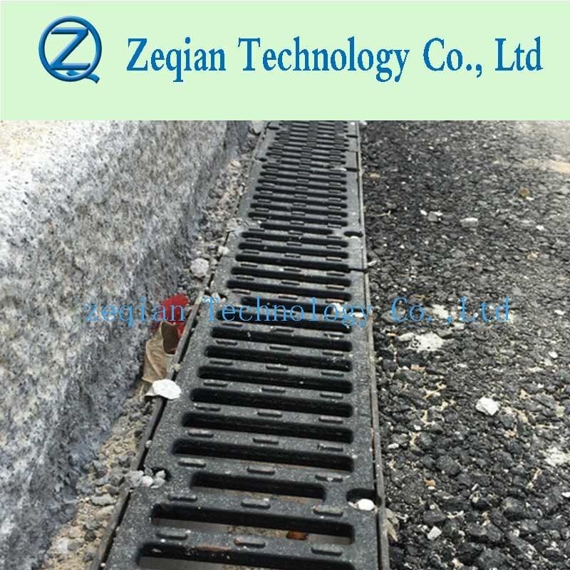 Precast Polymer U Shape Trench Drain with Steel Grating Cover