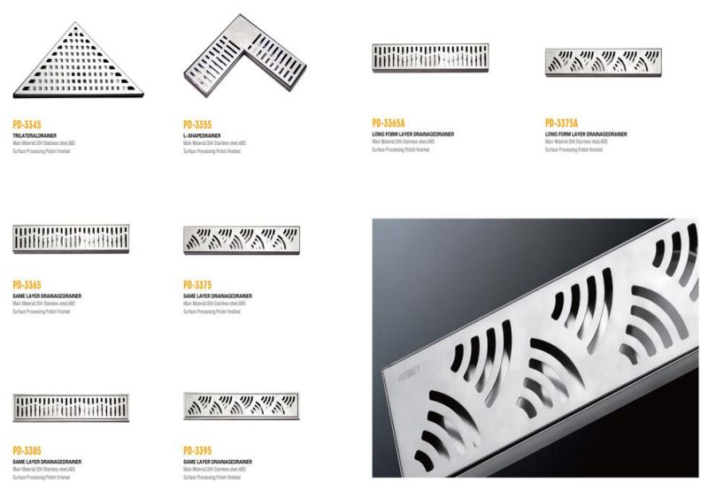 Shower Drain with Grate Square for Middle East Market