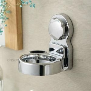 Chromed Hair Dryer Shelf with Air Vacuum Suction Cup for Bathroom