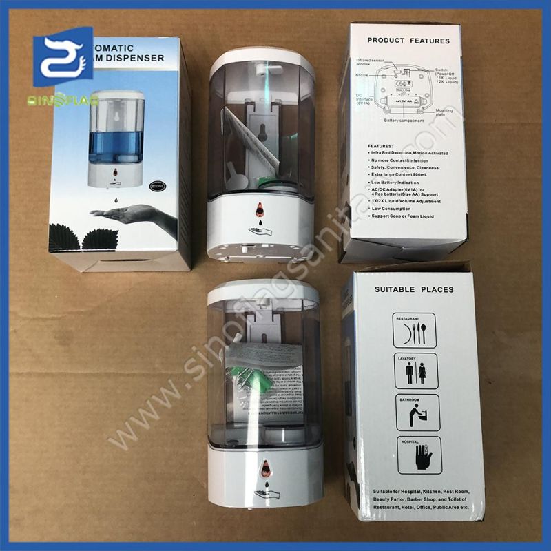 800ml Wall Mounted Automatic Soap Dispenser Touchless Sensor Hand Sanitizer Detergent Dispenser