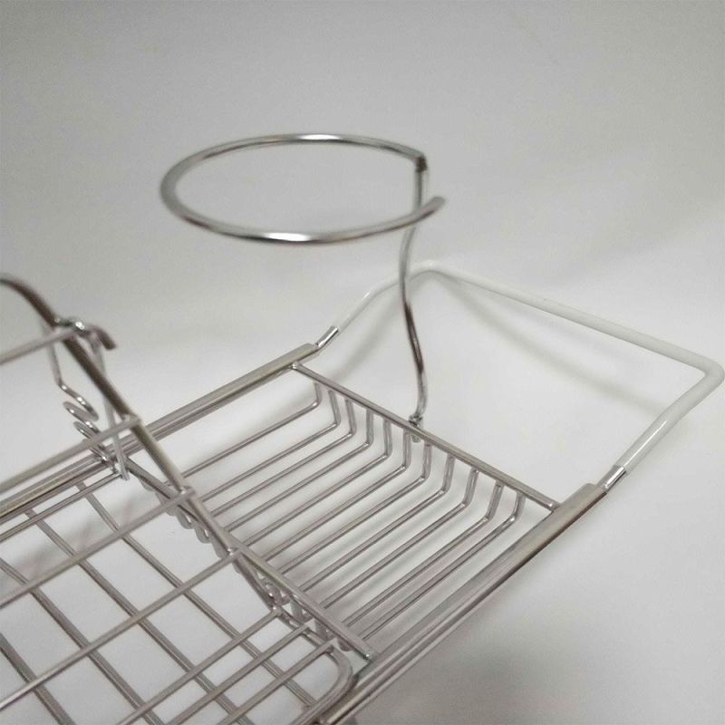 Wholesale Stainless Steel Bathtub Tray, Expandable Bathtub Accessories with Reading Rack or Tablet Holder
