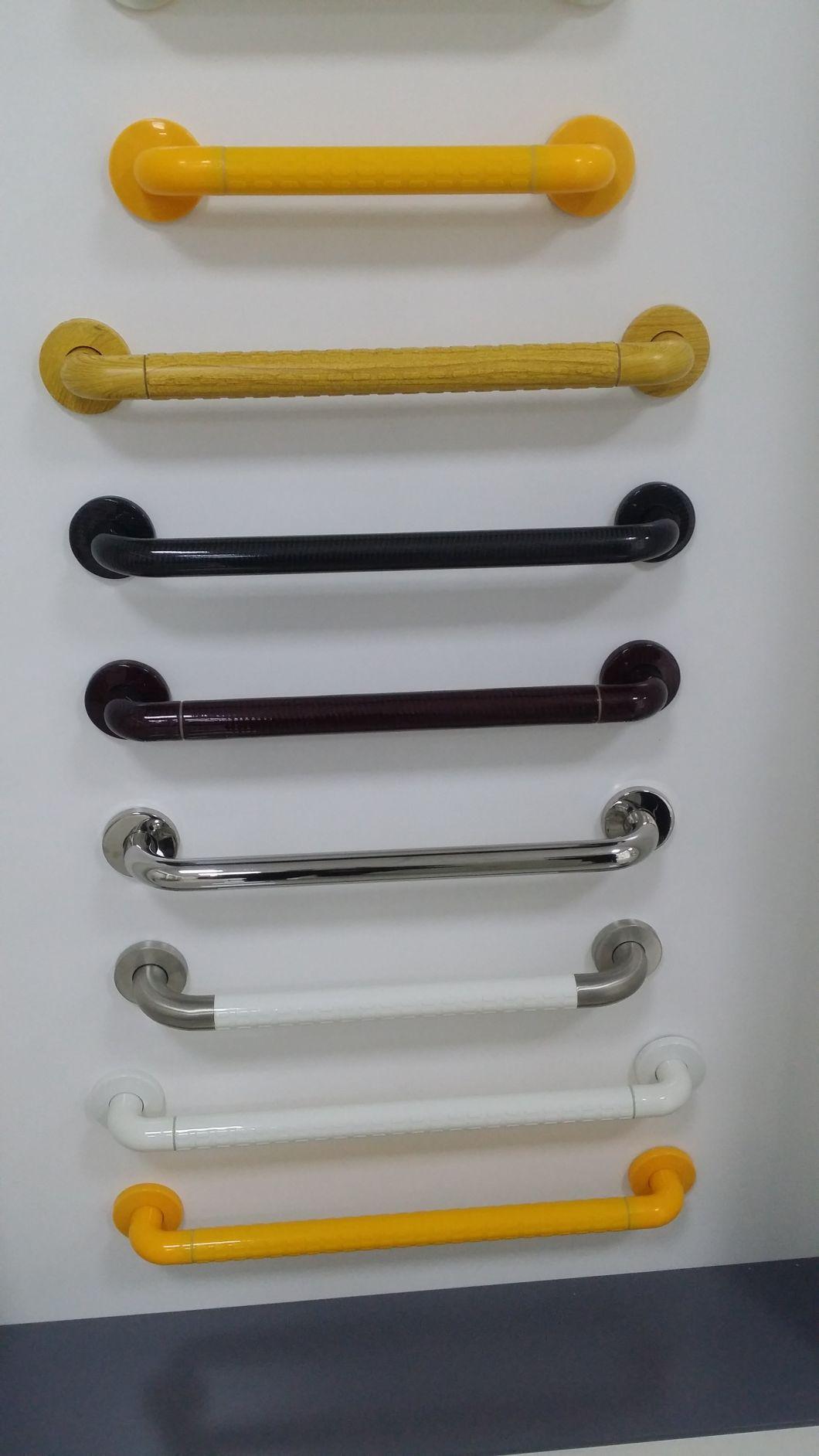 White and Yellow Nylon and Stainless Steel Bathroom Handrail