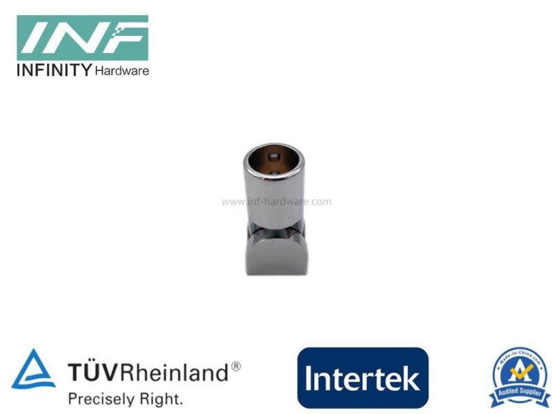 Brass Tube to Wall Mounted Shower Connector for Glass Fitting with Movable Function and Wall Mount Plate