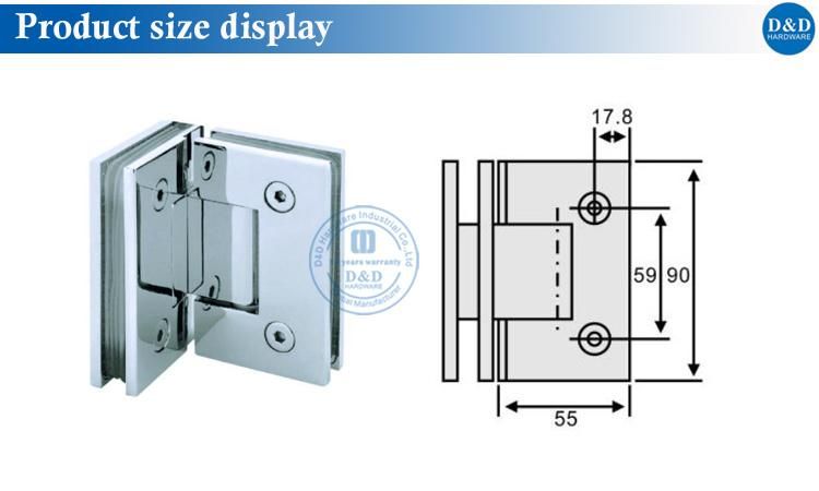 90 Degree Glass Connector for Bathroom with CE