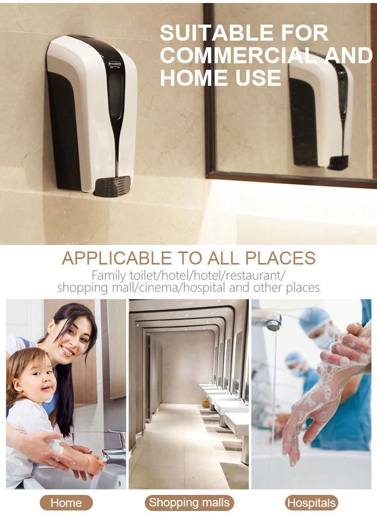 Hospital Plastic Bottle Manual Soap Dispenser with Lock