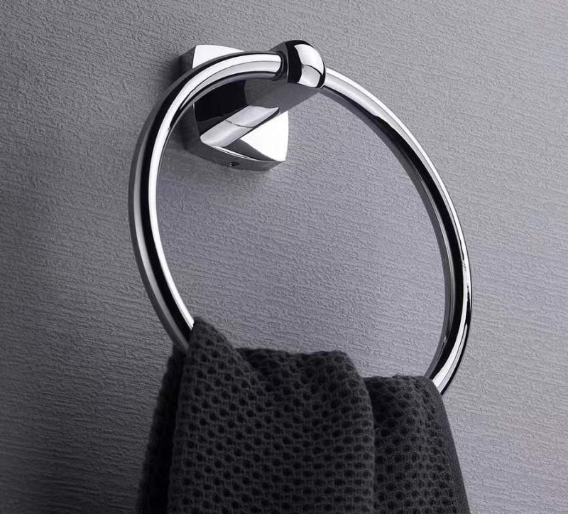 Bathroom Hardware Wall Mounted Towel Holder Stainless Steel 304 Single Towel Ring (Z61107)