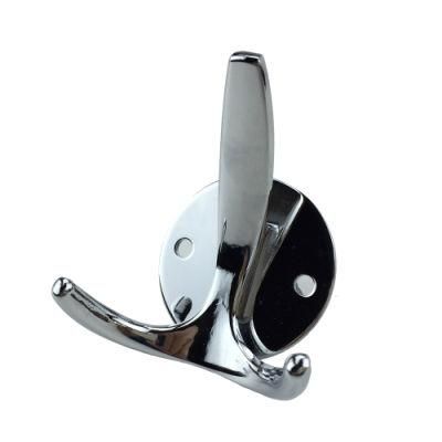 Wall Hooks, Single Hardware Heavy Duty Hooks, Metal Zinc Alloy Double No Rust Hooks Hanging Coats Robe Towel Hat Key Clothes Bag Jacket