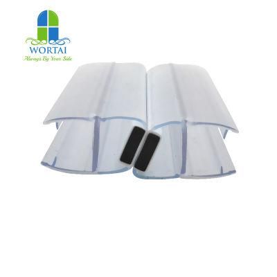 Shower Transparent PVC Profile Shower Door Seal Anti-Aging PVC Rubber Waterproof Glass Edge Strip for Glass Door
