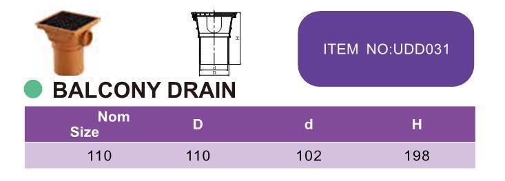 Era PVC Balcony Drain Floor Trap PVC Fitting Floor Drain Drainage Fittings
