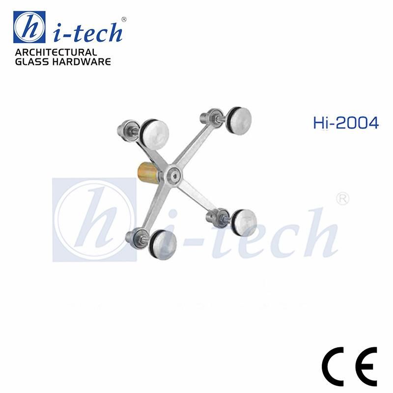 Hi-2004 Stainless Steel Glass Spider with 4 Arms/Point-Fixed Curtain Wall Hardware with Best Price